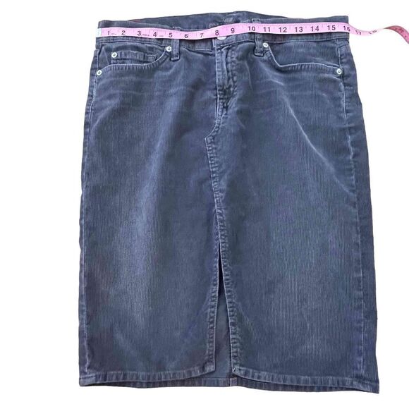 7 for all mankind ~ 5 pocket Grey Corduroy Skirt ~ size 31 - Picture 5 of 10